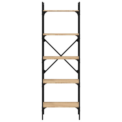 Boekenkast 5-Laags 56X31,5X174 Cm Bewerkt Hout Sonoma Eiken