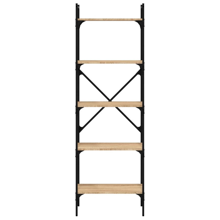 Boekenkast 5-Laags 56X31,5X174 Cm Bewerkt Hout Sonoma Eiken