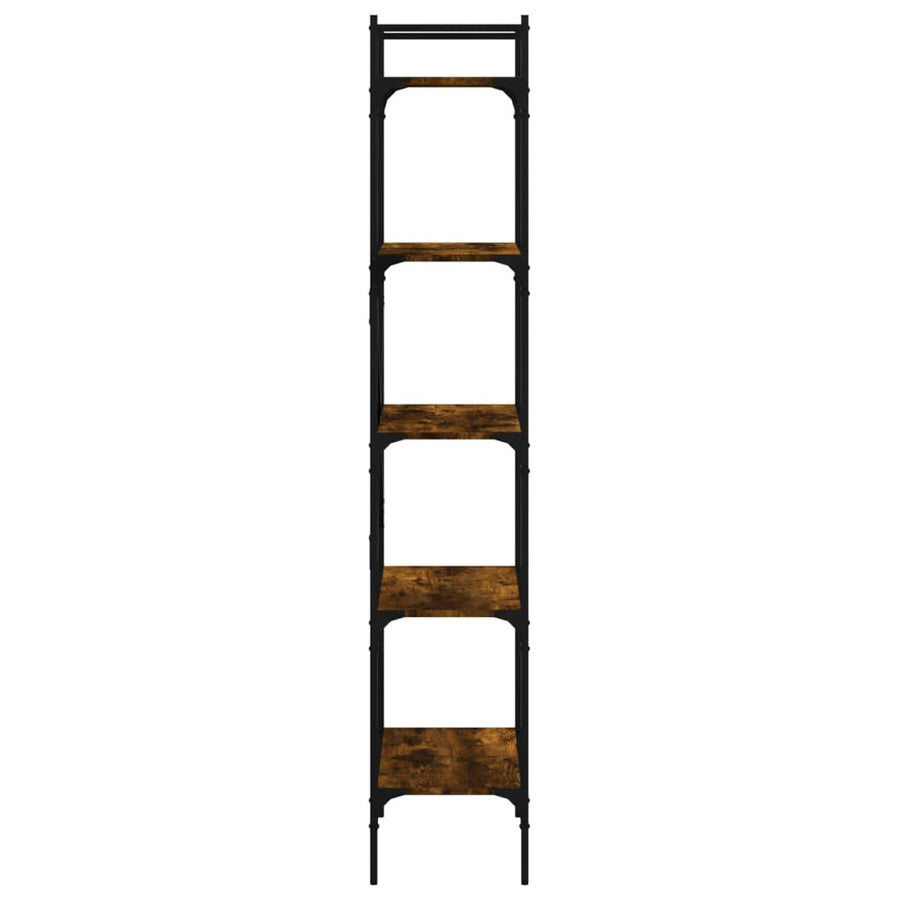 Boekenkast 5-Laags 56X31,5X174 Cm Bewerkt Hout Gerookt Eiken