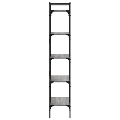 Boekenkast 5-Laags 56X31,5X174 Cm Bewerkt Hout Grijs Sonoma