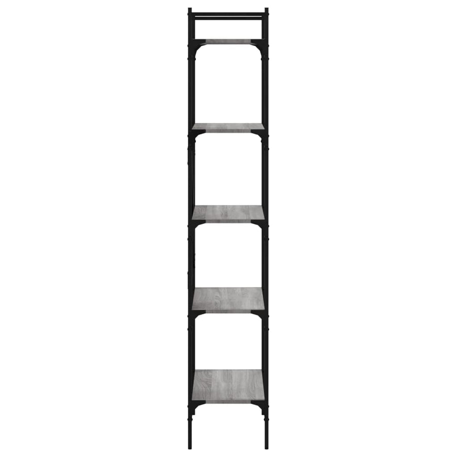 Boekenkast 5-Laags 56X31,5X174 Cm Bewerkt Hout Grijs Sonoma