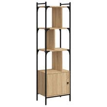 Boekenkast Met Deur 44,5X30X154,5 Cm Hout Kleurig 44.5 x 30 x 154.5 cm Sonoma eiken