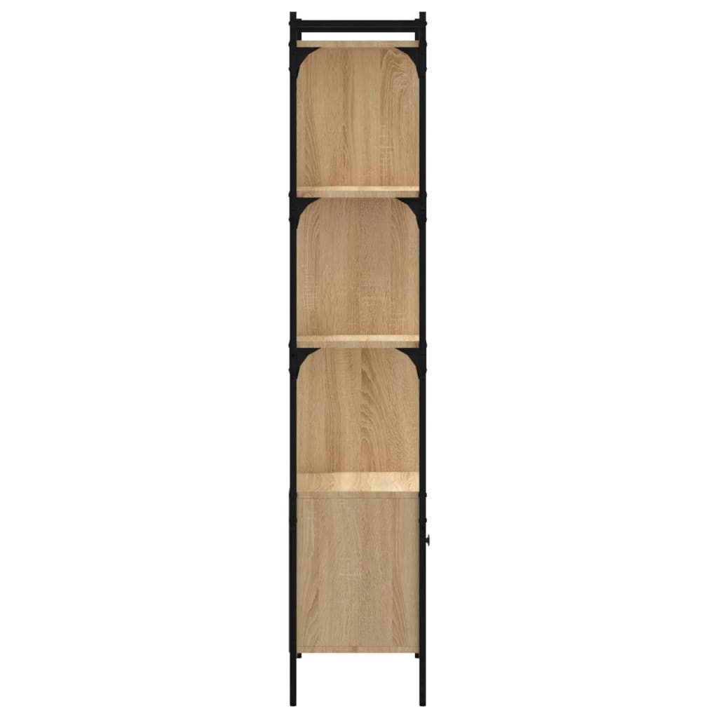 Boekenkast Met Deur 44,5X30X154,5 Cm Hout Kleurig 44.5 x 30 x 154.5 cm Sonoma eiken