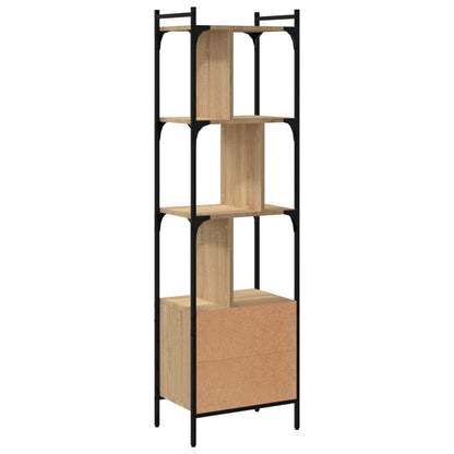 Boekenkast Met Deur 44,5X30X154,5 Cm Hout Kleurig 44.5 x 30 x 154.5 cm Sonoma eiken