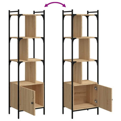 Boekenkast Met Deur 44,5X30X154,5 Cm Hout Kleurig 44.5 x 30 x 154.5 cm Sonoma eiken