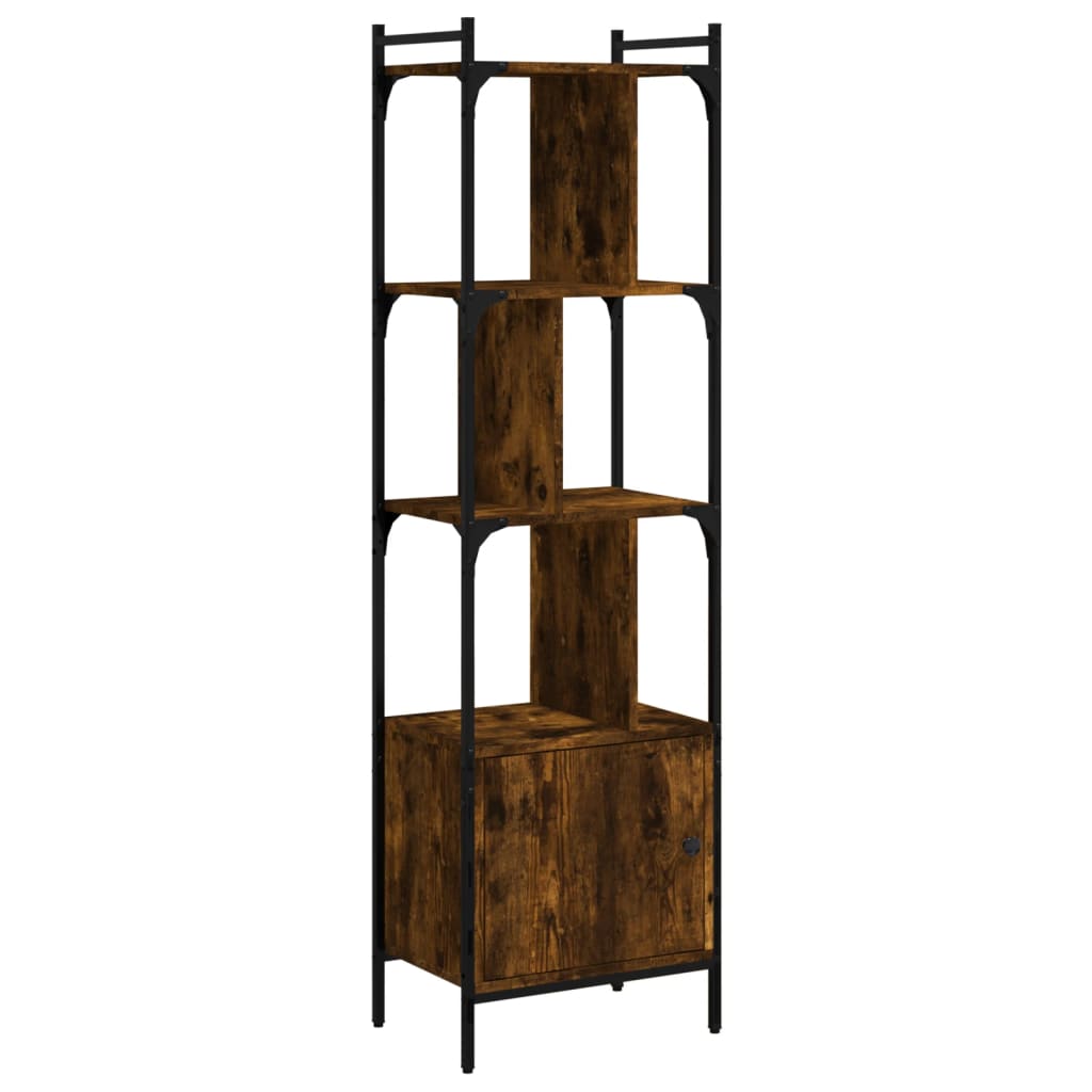 Boekenkast Met Deur 44,5X30X154,5 Cm Hout Gerookt Eikenkleurig