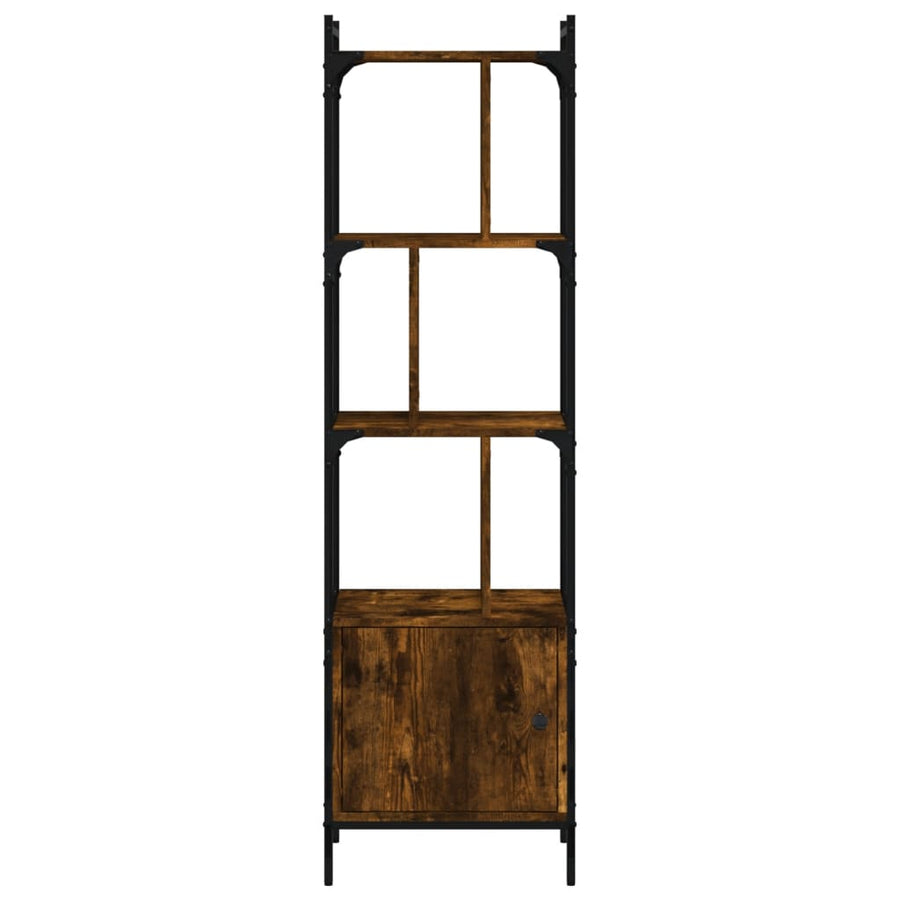 Boekenkast Met Deur 44,5X30X154,5 Cm Hout Gerookt Eikenkleurig