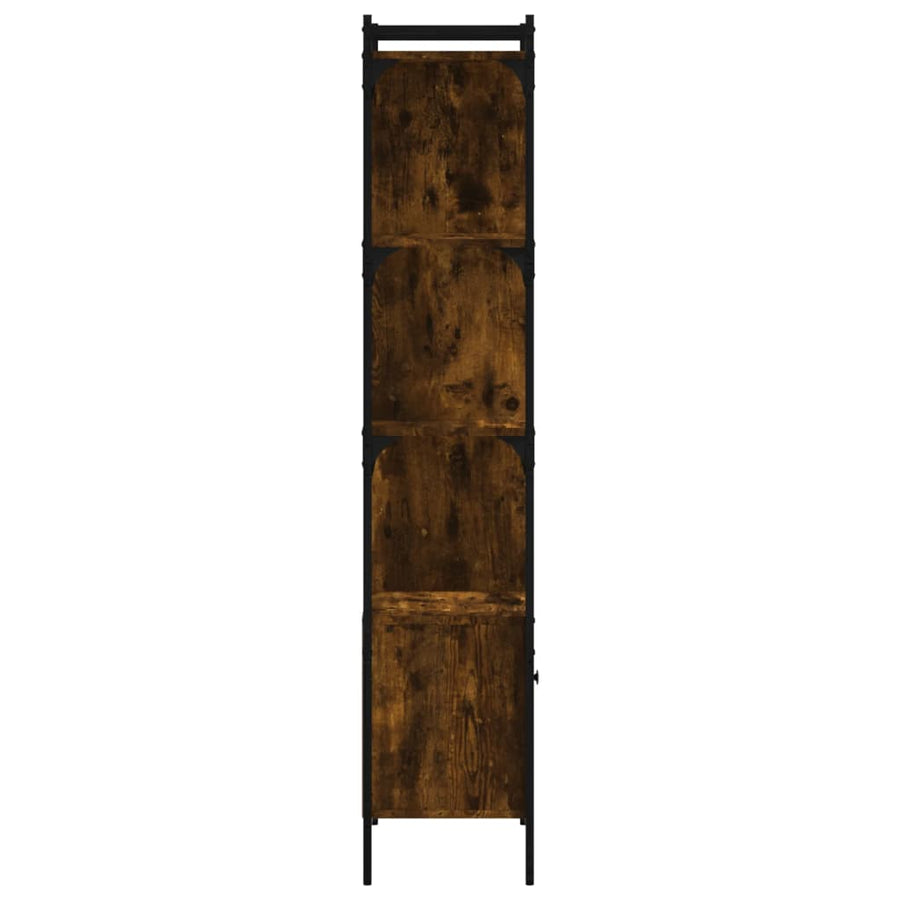 Boekenkast Met Deur 44,5X30X154,5 Cm Hout Gerookt Eikenkleurig