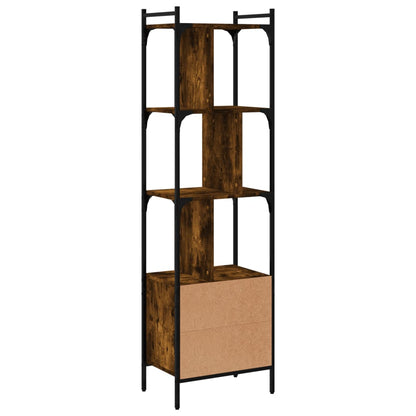 Boekenkast Met Deur 44,5X30X154,5 Cm Hout Gerookt Eikenkleurig