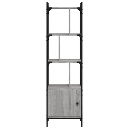 Boekenkast Met Deur 44,5X30X154,5 Cm Hout Grijs Sonoma Eiken