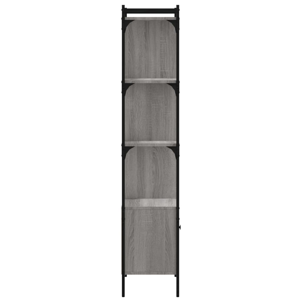 Boekenkast Met Deur 44,5X30X154,5 Cm Hout Grijs Sonoma Eiken