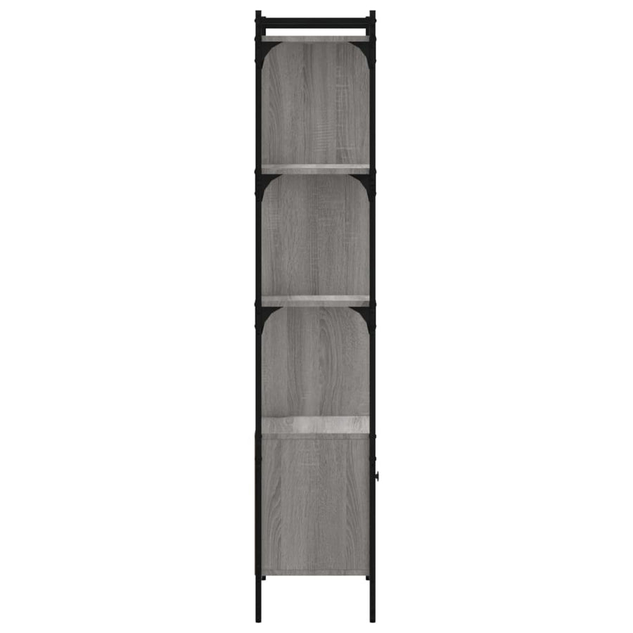 Boekenkast Met Deur 44,5X30X154,5 Cm Hout Grijs Sonoma Eiken