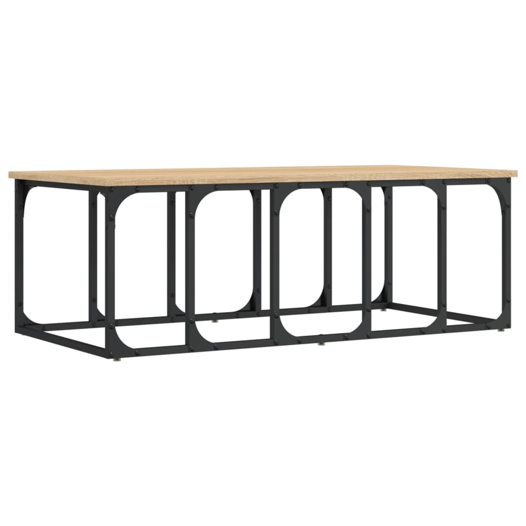 Salontafel 100x50x35,5 cm bewerkt hout sonoma eikenkleurig