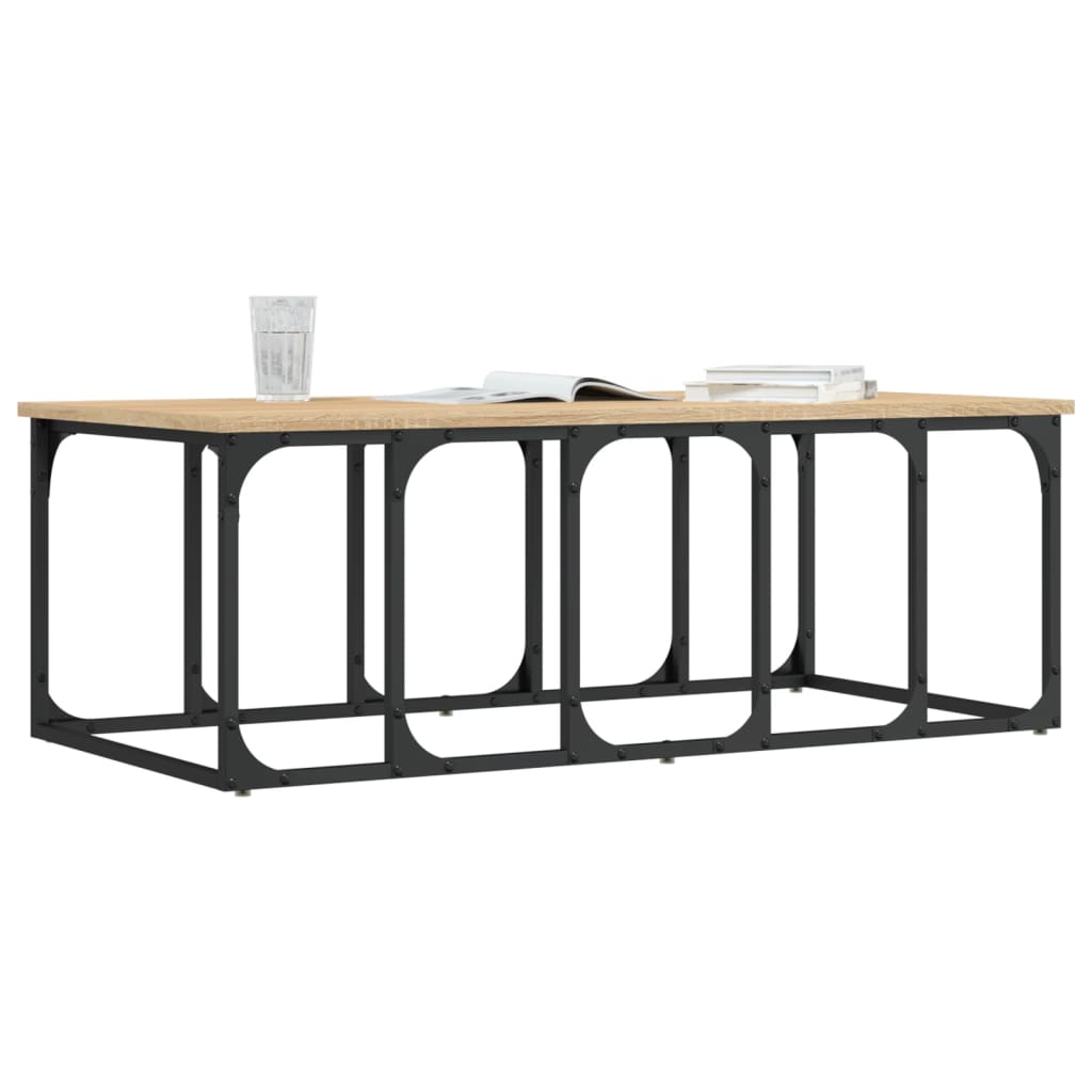 Salontafel 100x50x35,5 cm bewerkt hout sonoma eikenkleurig