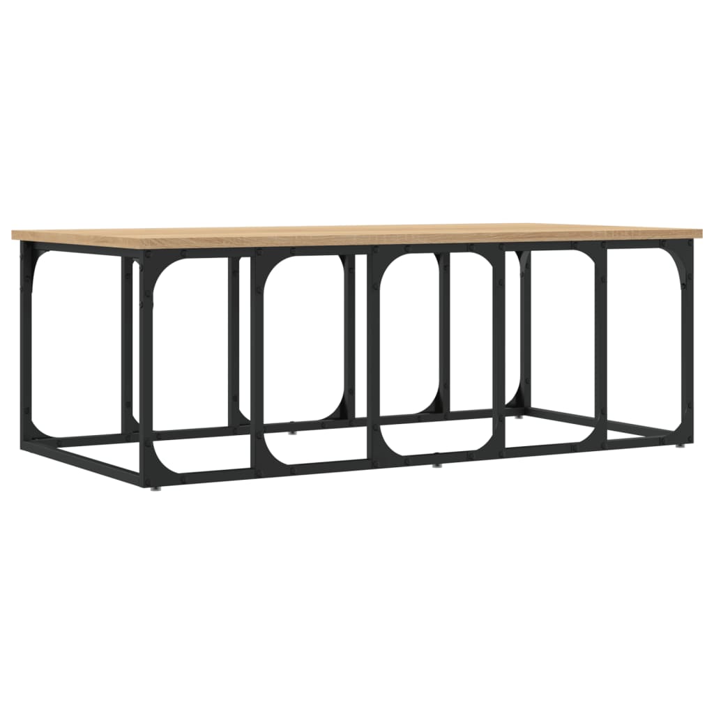 Salontafel 100x50x35,5 cm bewerkt hout sonoma eikenkleurig