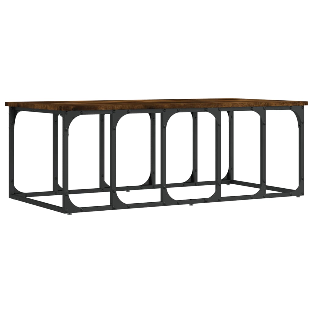 Salontafel 00X50X35,5 Cm Bewerkt Hout Kleurig Gerookt eiken