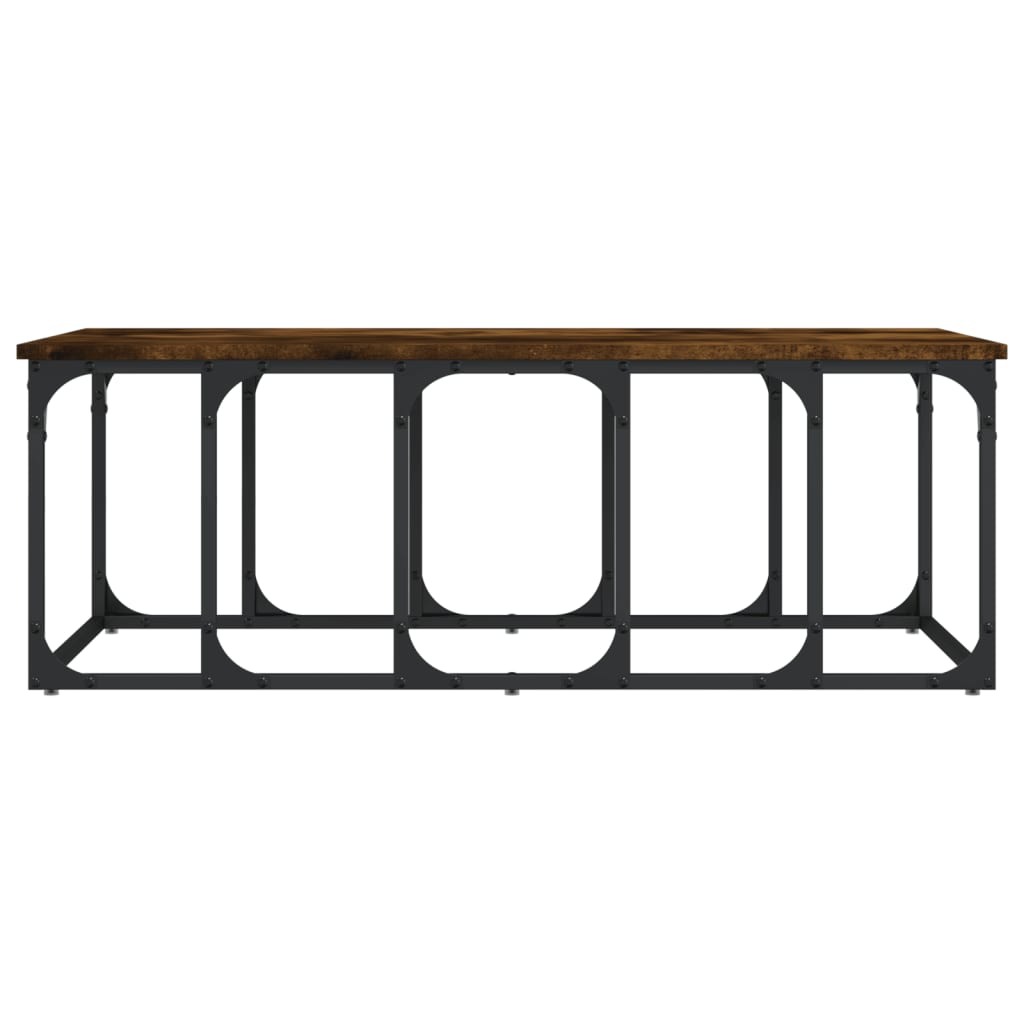 Salontafel 00X50X35,5 Cm Bewerkt Hout Kleurig Gerookt eiken