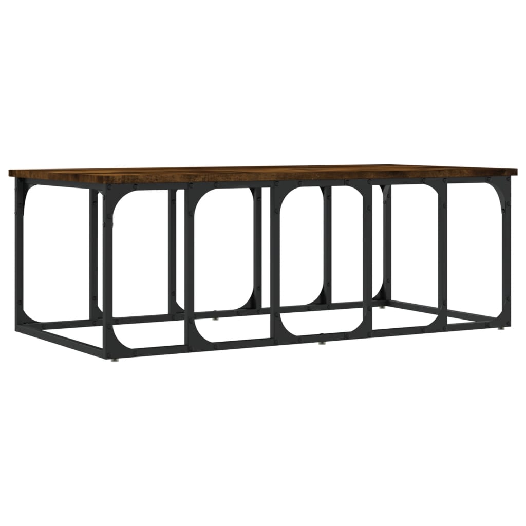 Salontafel 00X50X35,5 Cm Bewerkt Hout Kleurig Gerookt eiken