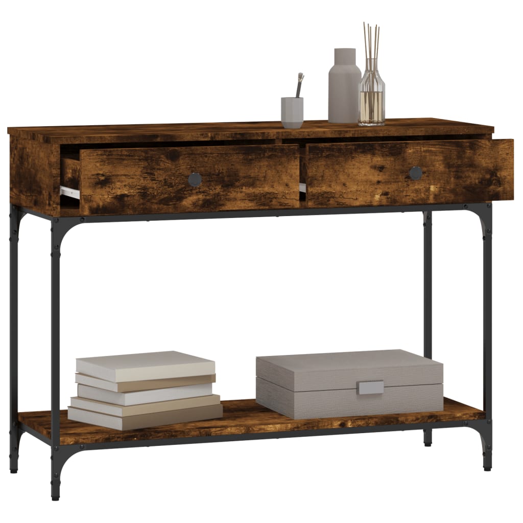 Wandtafel 100X34,5X75 Cm Bewerkt Hout Gerookt Eikenkleurig