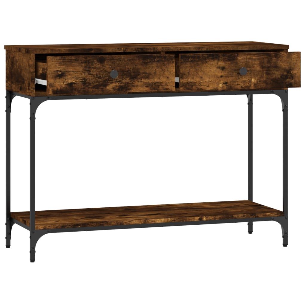 Wandtafel 100X34,5X75 Cm Bewerkt Hout Gerookt Eikenkleurig