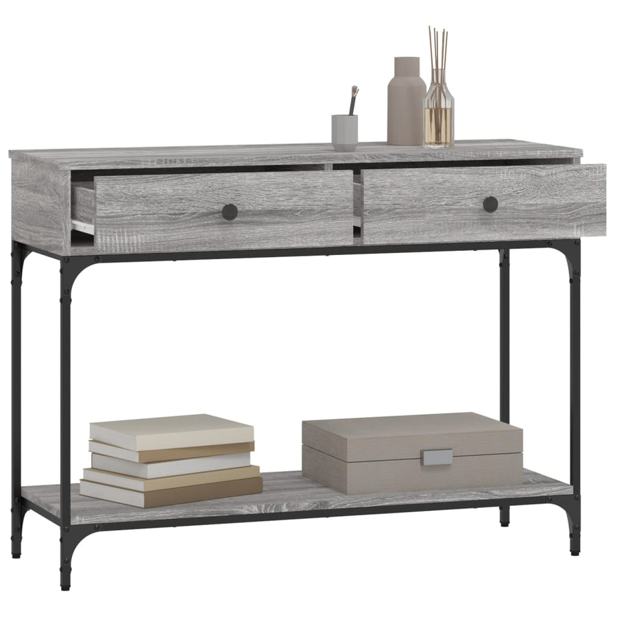 Wandtafel 100X34,5X75 Cm Bewerkt Hout Grijs Sonoma Eikenkleurig