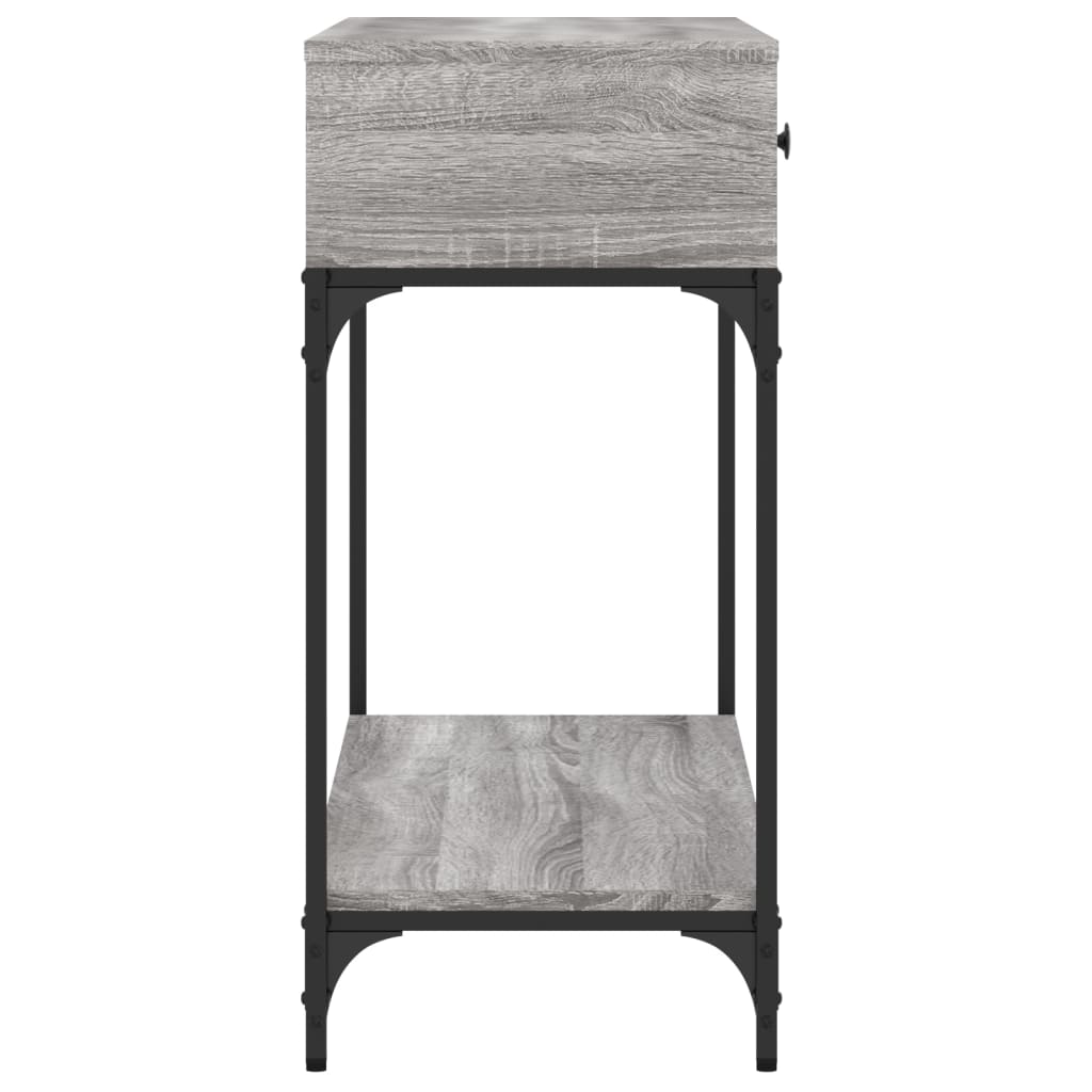 Wandtafel 100X34,5X75 Cm Bewerkt Hout Grijs Sonoma Eikenkleurig