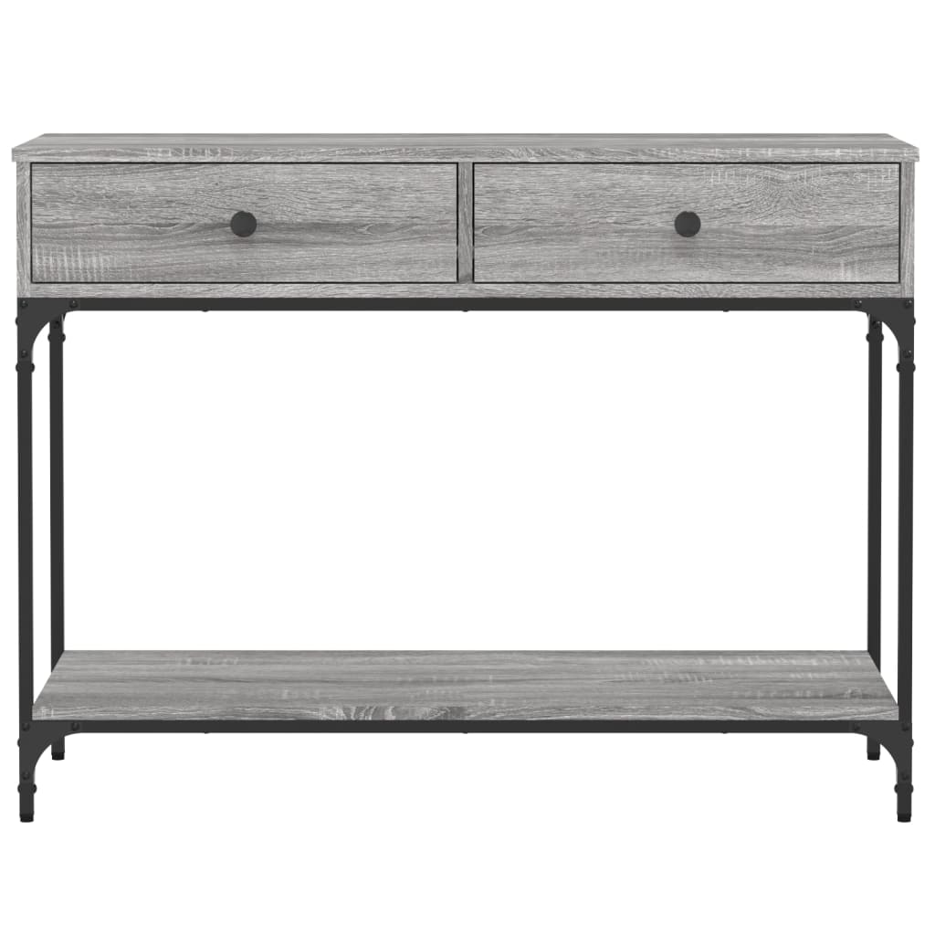 Wandtafel 100X34,5X75 Cm Bewerkt Hout Grijs Sonoma Eikenkleurig