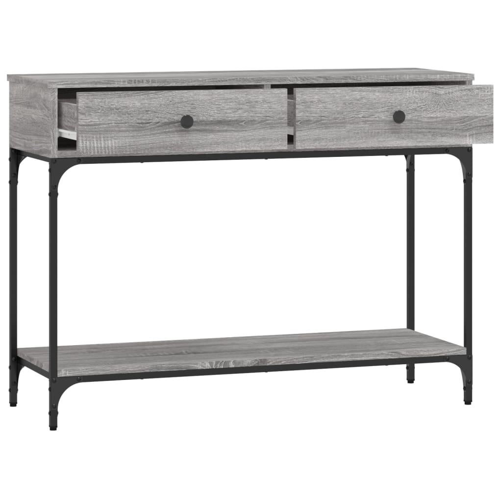 Wandtafel 100X34,5X75 Cm Bewerkt Hout Grijs Sonoma Eikenkleurig