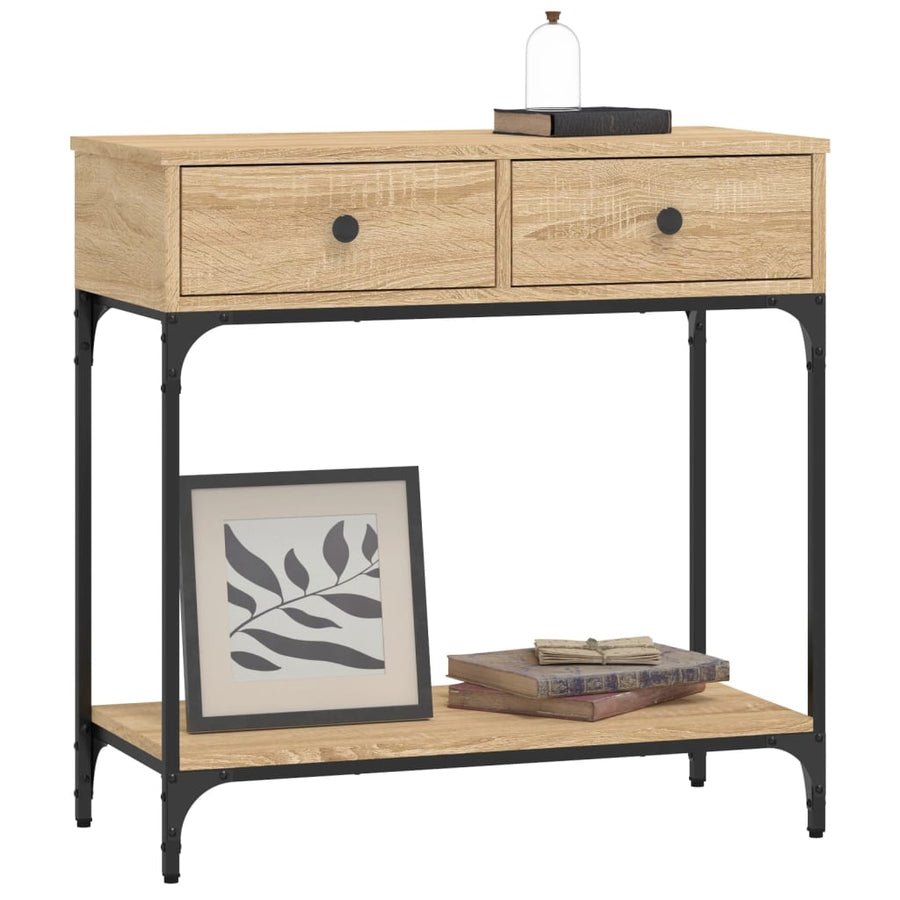Wandtafel 75X34,5X75 Cm Bewerkt Hout Sonoma Eikenkleurig