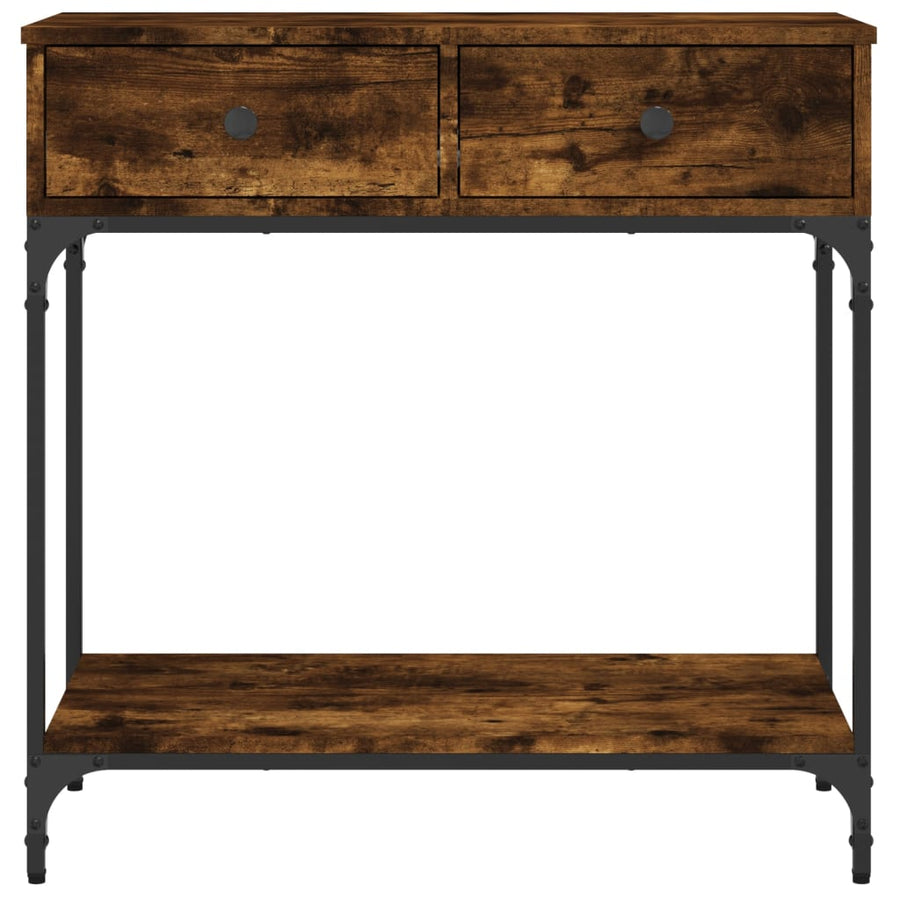 Wandtafel 75X34,5X75 Cm Bewerkt Hout Gerookt Eikenkleurig