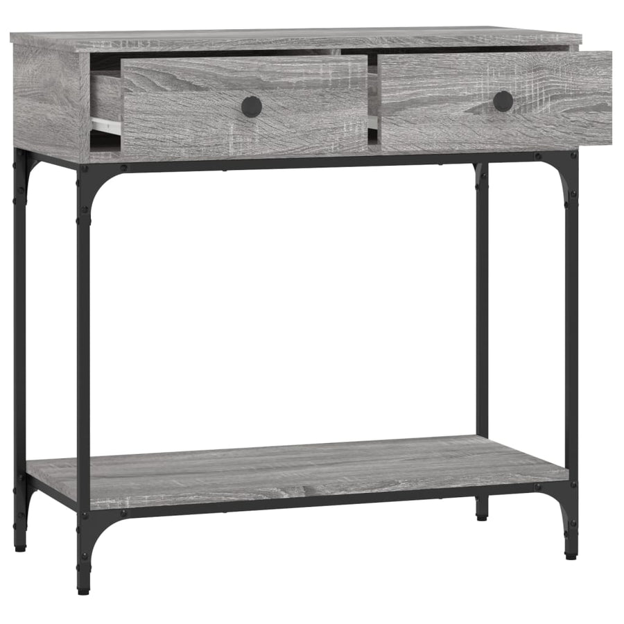 Wandtafel 75X34,5X75 Cm Bewerkt Hout Grijs Sonoma Eikenkleurig