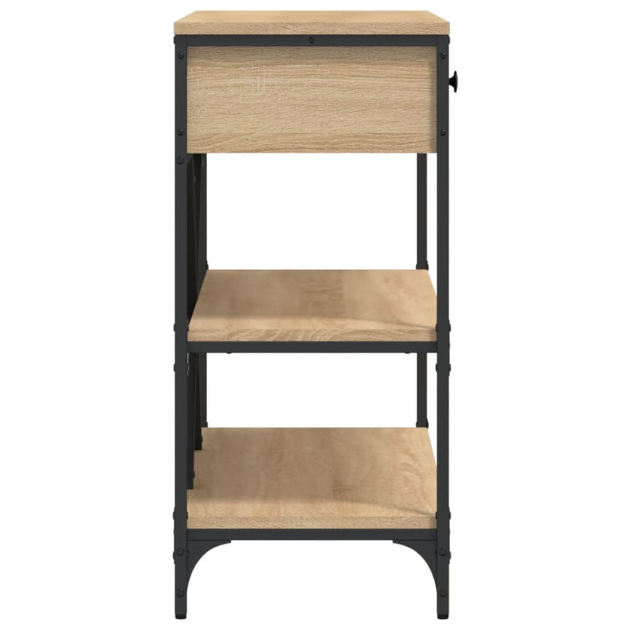 Wandtafel Met Lades En Schappen Bewerkt Hout Kleur 100 x 34.5 x 75 cm Sonoma eiken