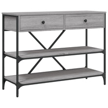 Wandtafel Met Lades En Schappen Bewerkt Hout Grijs Sonoma Eiken