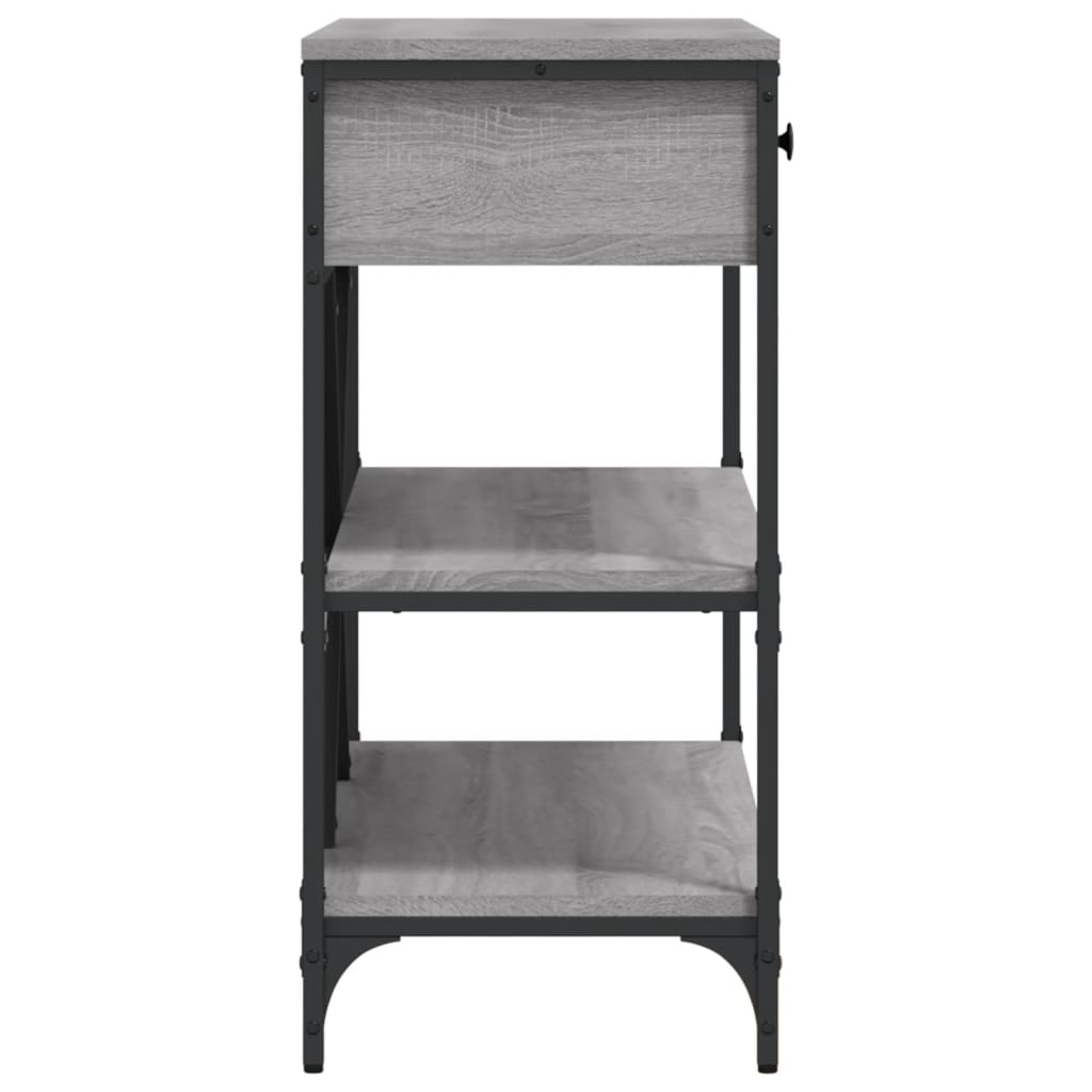 Wandtafel Met Lades En Schappen Bewerkt Hout Grijs Sonoma Eiken