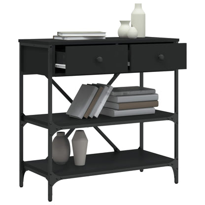 Wandtafel 75X34,5X75 Cm Bewerkt Hout Zwart