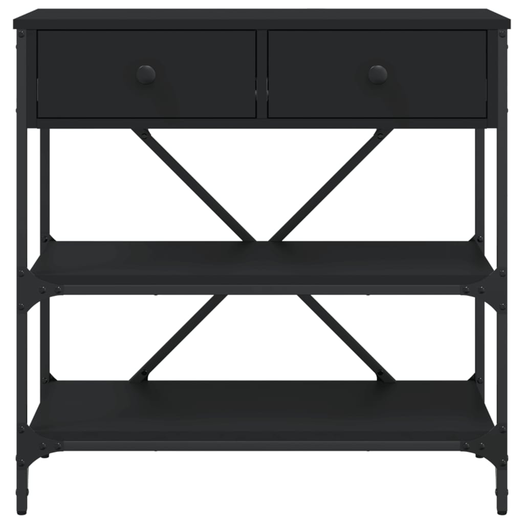 Wandtafel 75X34,5X75 Cm Bewerkt Hout Zwart
