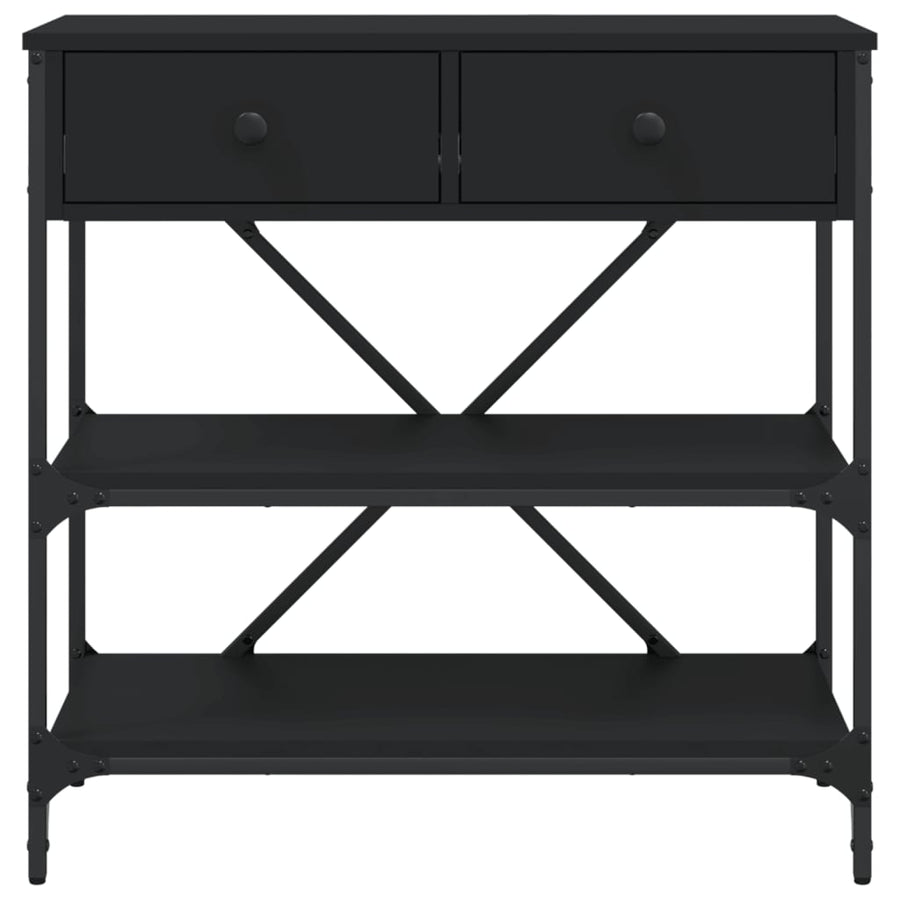 Wandtafel 75X34,5X75 Cm Bewerkt Hout Zwart
