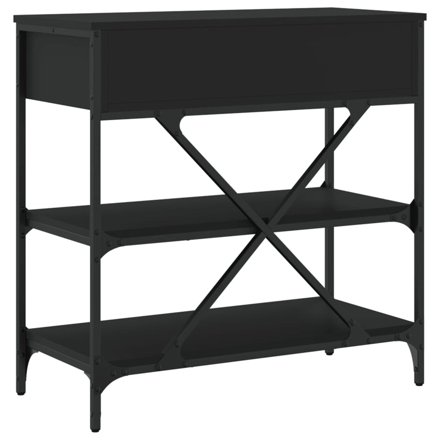 Wandtafel 75X34,5X75 Cm Bewerkt Hout Zwart