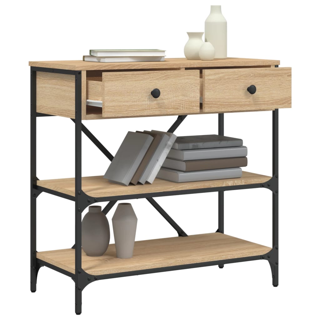 Wandtafel 75X34,5X75 Cm Bewerkt Hout Sonoma Eikenkleurig