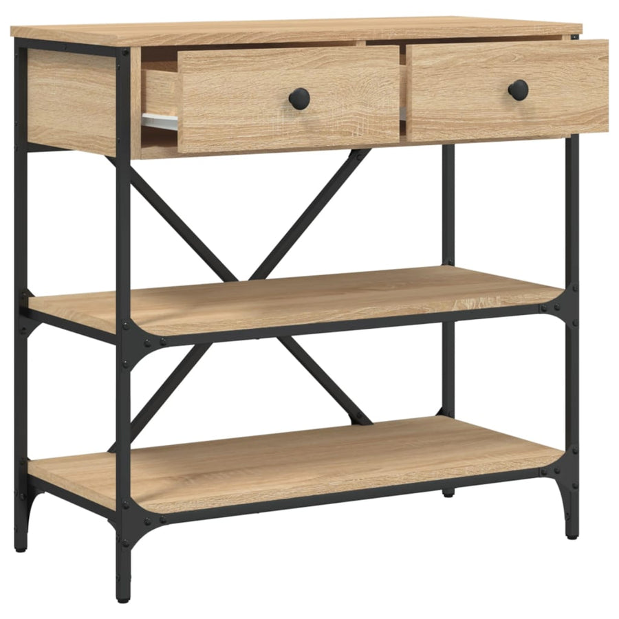 Wandtafel 75X34,5X75 Cm Bewerkt Hout Sonoma Eikenkleurig