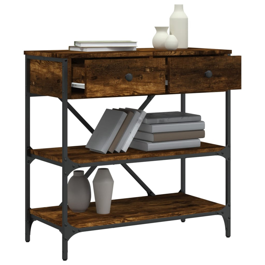 Wandtafel 75X34,5X75 Cm Bewerkt Hout Gerookt Eikenkleurig