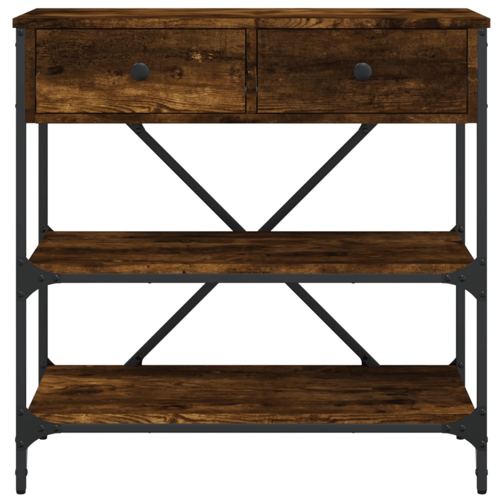 Wandtafel 75X34,5X75 Cm Bewerkt Hout Gerookt Eikenkleurig