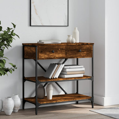 Wandtafel 75X34,5X75 Cm Bewerkt Hout Gerookt Eikenkleurig