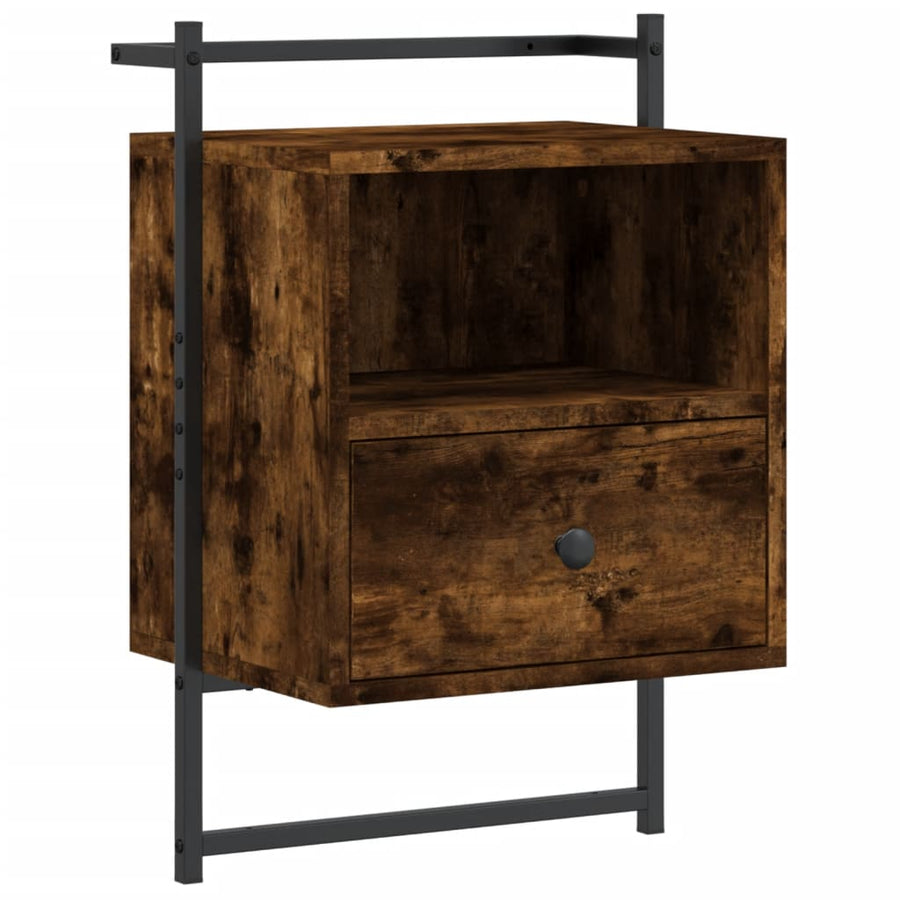 Nachtkastjes 2 St Wandgemonteerd 40X30X61 Cm Hout Gerookt Eiken