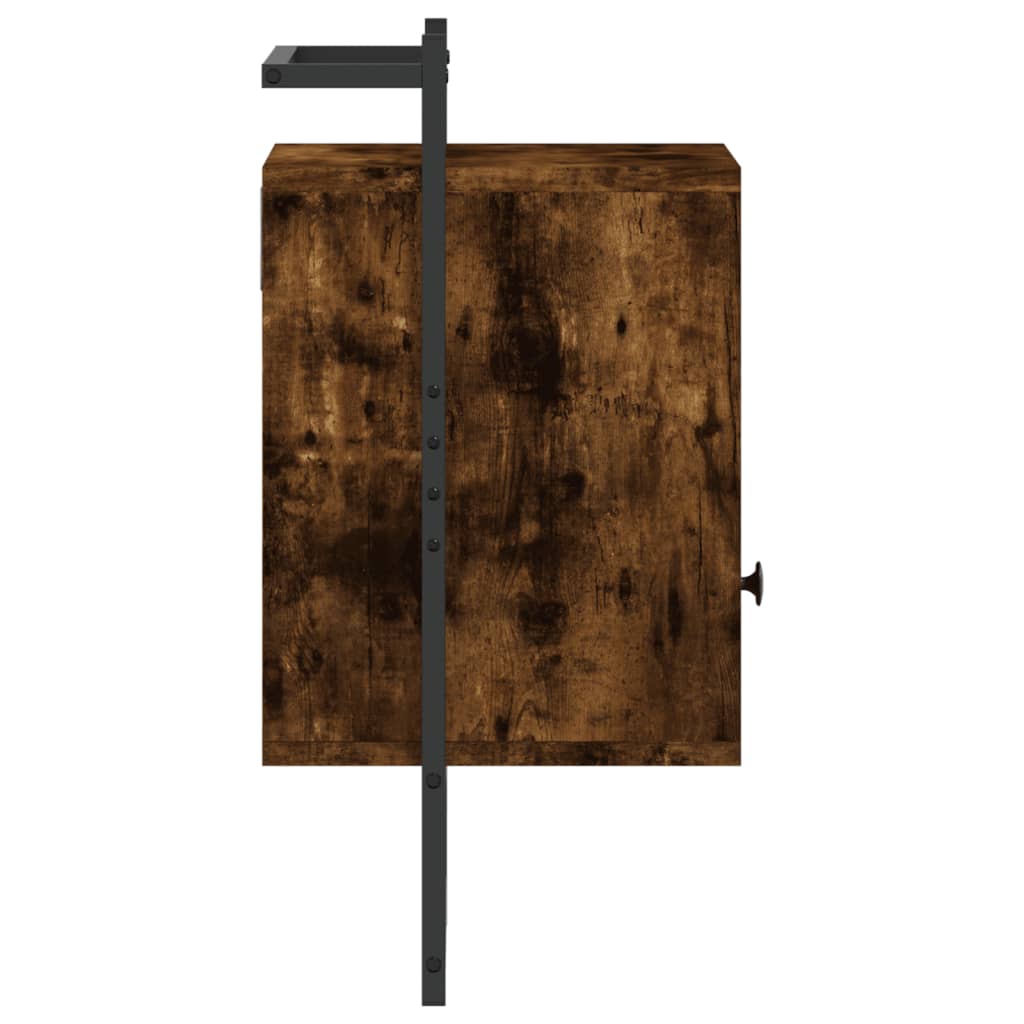 Nachtkastjes 2 St Wandgemonteerd 40X30X61 Cm Hout Gerookt Eiken