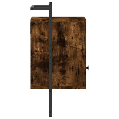 Nachtkastjes 2 St Wandgemonteerd 40X30X61 Cm Hout Gerookt Eiken