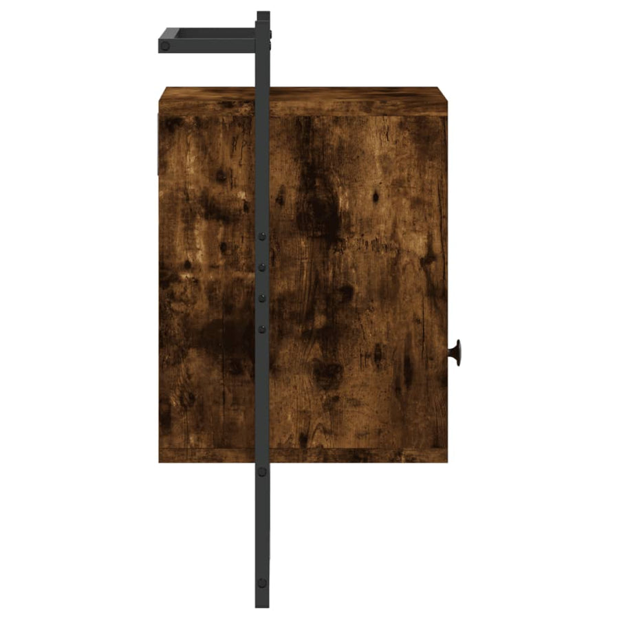 Nachtkastjes 2 St Wandgemonteerd 40X30X61 Cm Hout Gerookt Eiken