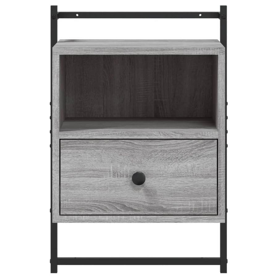 Nachtkastjes 2 St Wandgemonteerd 40X30X61 Cm Hout Grijs Sonoma
