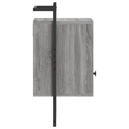 Nachtkastjes 2 St Wandgemonteerd 40X30X61 Cm Hout Grijs Sonoma