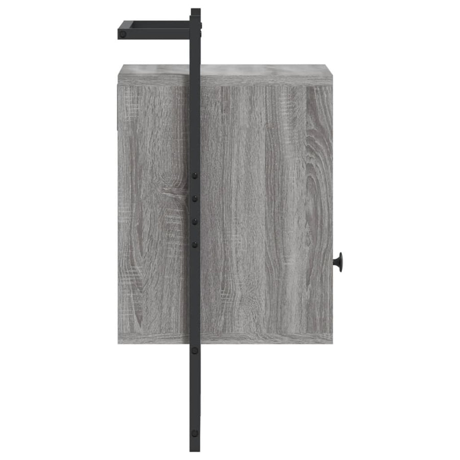 Nachtkastjes 2 St Wandgemonteerd 40X30X61 Cm Hout Grijs Sonoma